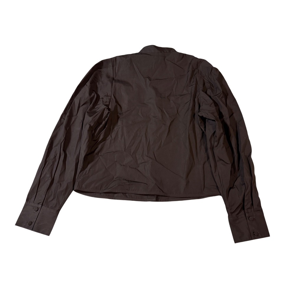 NWT Madewell Size XXS Brown Puff-Sleeve‎ Button-Up Shirt Long Sleeve 100% Cotton - Picture 7 of 9